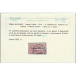 1919 - Venezia Giulia Espresso 25 c. con sovrastampa "Venezia Giulia" Cat. € 500 (U)