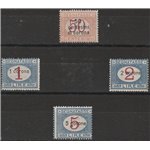 1922 - Dalmazia Segnatasse d'Italia del 1890-1903 con sovrastampa del nuovo valore in corone Cat. €750 (**)