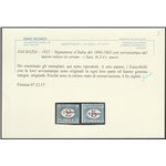 1922 - Dalmazia Segnatasse d'Italia del 1890-1903 con sovrastampa del nuovo valore in corone Cat. €750 (**)