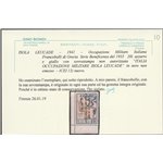 1941 Occ. Mil. It. Isola Leucade F.llo di Grecia Beneficienza 20 c. con sovr. non autorizz. in nero non emesso Netto 120€ (**)