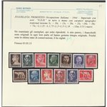 1944 - Primosten F.lli Imperiale con sovr. a mano "N.D.H" tiratura 20, la serie. Cat. € 9000 (**)