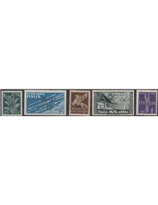 1944 - Primosten F.lli d'Italia: Posta Aerea Pegaso con sovr. a mano "N.D.H" tiratura 20, la serie. Cat. € 5000 (**)