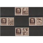 1944 - Primosten Propaganda di guerra, la serie dei 30 c. con sovr. a mano "N.D.H" tiratura 20 Cat. € 4000 (**)