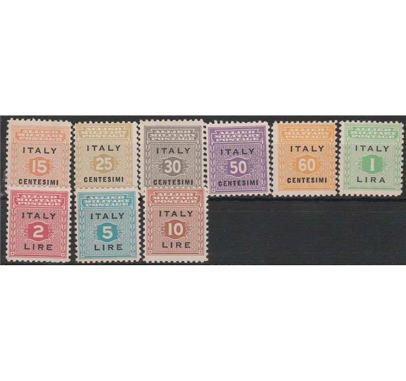 1943 - Occ. Anglo Americana Sicilia Cifra, la serie. Cat. €55 (**)