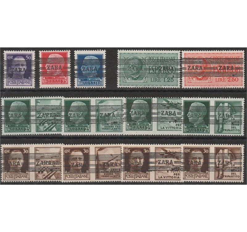 1943 - Occ. Tedesca di Zara F.lli d'Italia del 1929-1942 con sovr. "ZARA" e linee orizzontali Cert.: Biondi. Cat. €1550 (**)