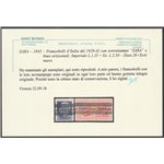 1943 - Occ. Tedesca di Zara F.lli d'Italia del 1929-1942 con sovr. "ZARA" e linee orizzontali Cert.: Biondi. Cat. €1550 (**)
