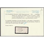 1941- Dnipropetrovsk Franchigia Militare non dent. in alto (bordo di foglio) e tripla dent. a destra Cat. € 700 (**)