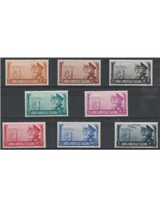 1941 - Colonie Italiane A.O.I. Fratellanza d'Armi, la serie. Cat. € 200 (**)
