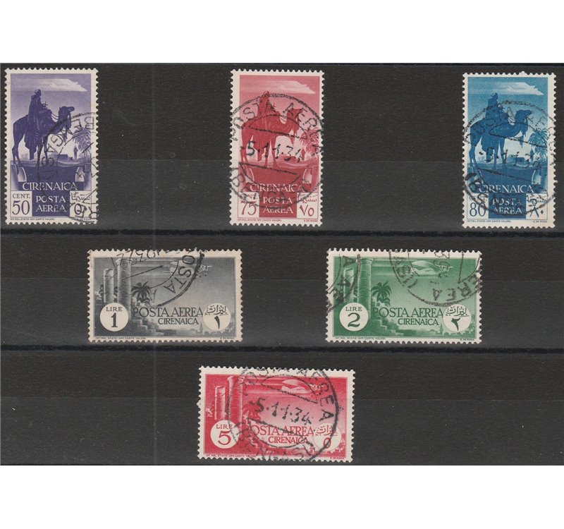 1932 - Colonie Italiane Cirenaica Soggetti Vari, la serie. Cat. € 130 (U)