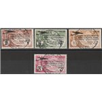 1934 - Colonie Italiane Cirenaica Roma-Buenos Aires, la serie. Cat. € 550 (U)