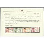 1934 - Colonie Italiane Cirenaica Roma-Buenos Aires, la serie. Cat. € 550 (U)