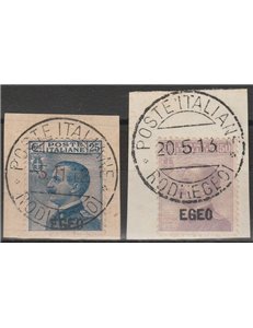 1912 - Colonie Italiane Egeo la serie. Cat. € 140 (U)