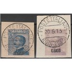 1912 - Colonie Italiane Egeo la serie. Cat. € 140 (U)