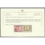 1929 - Colonie Italiane Egeo Pittorica, la serie Dent. 11 Cert.: Italia Colleziona. Cat. € 950 (U)