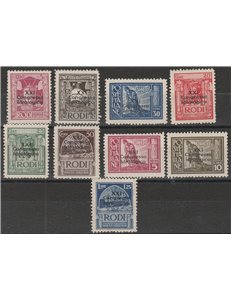 1930 - Colonie Italiane Egeo Serie Pittorica del 1929 con sovr. "XXI Congresso Idrologico" Cat. € 9000 (**)