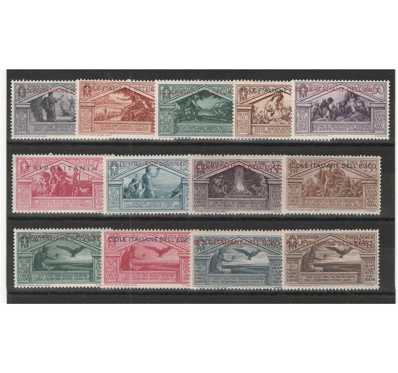 1930 - Colonie Italiane Egeo Virgilio, la serie. Cat. € 145 (**)