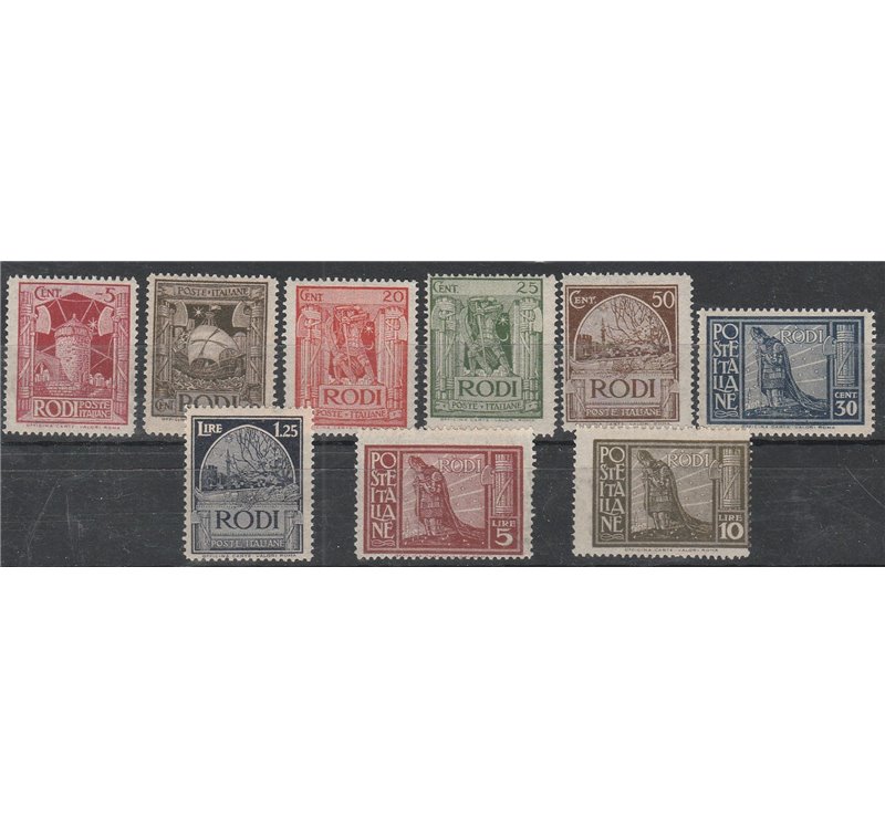 1932 - Colonie Italiane Egeo Pittorica, la serie. Cat. € 55 (**)