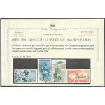 1934 - Colonie Italiane Egeo Calcio, la serie Catalogo € 2000 (U)