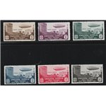 1933 - Colonie Italiane Egeo Crociera Zeppelin, la serie. Cat. € 3000 (**)