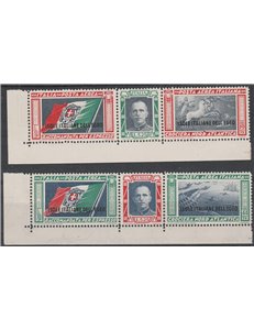 1933 - Colonie Italiane Egeo Crociera Balbo, la serie dei due trittici Cat. € 650 (**)
