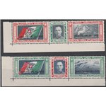 1933 - Colonie Italiane Egeo Crociera Balbo, la serie dei due trittici Cat. € 650 (**)