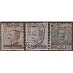 1916 - Colonie Italiane Eritrea Floreale, la serie con sovr. "Colonia Eritrea" Cat. € 1200 (U)