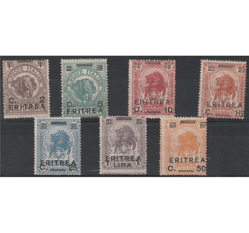 1944 - Colonie Italiane Eritrea Fr.lli Somalia sovrastampati " ERITREA " in nero Cat. € 250 (**)