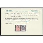 1928-1929 - Colonie Italiane Eritrea Francobolli d'Italia del 1926 con sovr. "Colonia Eritrea" Cert.: Biondi. Cat. € 650 (U)