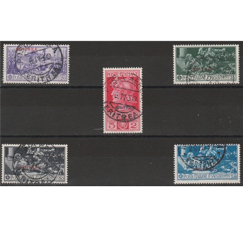 1930 - Colonie Italiane Eritrea Ferrucci, la serie. Cat. € 175 (U)