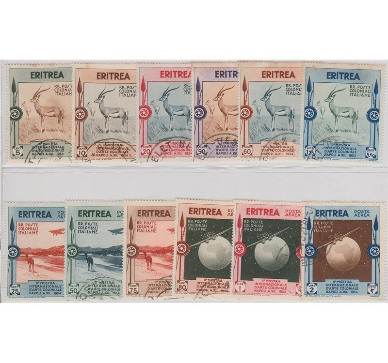 1934 - Colonie Italiane Eritrea Mostra d'Arte Coloniale, la serie. Cat. € 450 (U)
