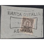1939 - Colonie It Eritrea Recapito d'Italia 10 c. del 1930 con sovr. "ERITREA" su framm. con annullo completo Cat. € 110 (U)