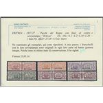 1927-1937 - Colonie Italiane Eritrea Pacchi di Regno con sovr. "ERITREA" Cat. € 10.000 (**)