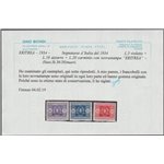 1903 - Colonie Italiane Eritrea Segnatasse d'Italia del 1934 con sovr. "Eritrea" Cat. € 260 (*)