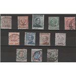 1912-1915 - Colonie Italiane Libia Floreale e Michetti con sovrastampa "Libia" la serie. Cat. € 1350 (U)