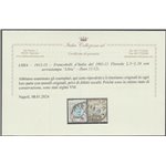 1912-1915 - Colonie Italiane Libia Floreale e Michetti con sovrastampa "Libia" la serie. Cat. € 1350 (U)