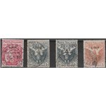 1915-1916 - Colonie Italiane Libia Croce Rossa, la serie con sovr. "Libia" Cat. € 160 (U)