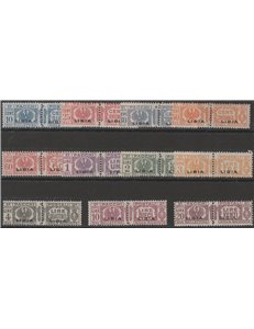 1927-1937 - Colonie Italiane Libia Pacchi del Regno con sovrastampa "LIBIA" Cat. € 3000 (**)