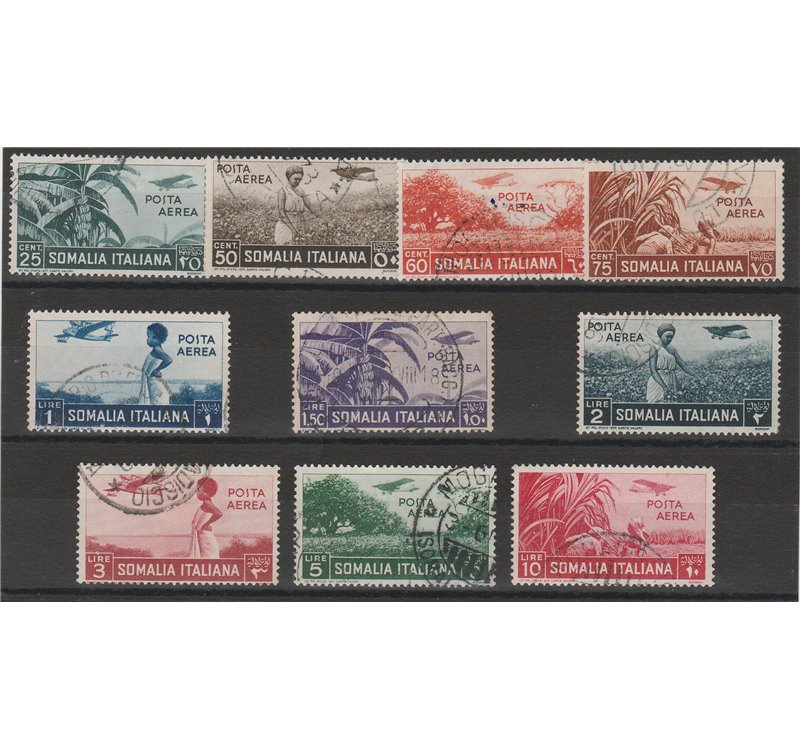 1936 - Colonie Italiane Somalia Soggetti Vari, la serie Catalogo €120 (U)