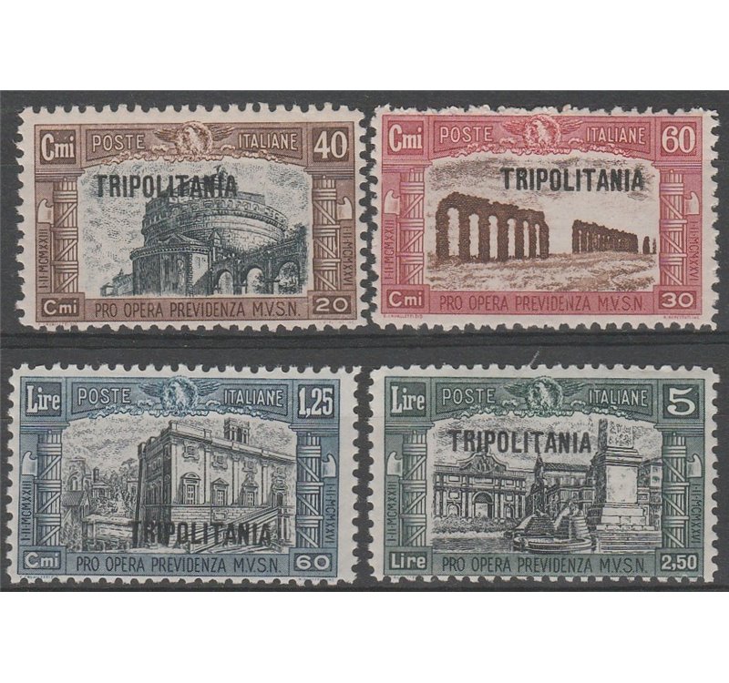 1927 - Colonie Italiane Tripolitania Milizia I, la serie. Cat. € 60 (**)