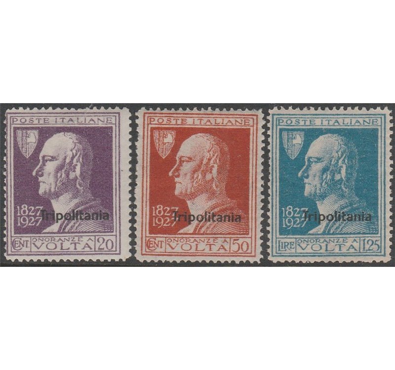 1927 - Colonie Italiane Tripolitania Volta, la serie Catalogo € 50 (*)