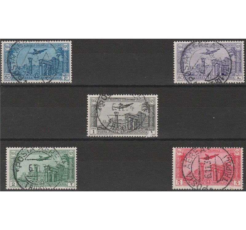 1931 - Colonie Italiane Tripolitania Istituto Coloniale, la serie di Posta Aerea Cat. € 350 (U)