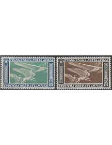 1933 - Colonie Italiane Tripolitania Crociera Balbo, la serie. Cat. € 200 (**)