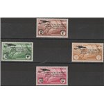 1934 - Colonie Italiane Tripolitania Volo Roma-Buenos Aires, la serie. Cat. € 85 (**)
