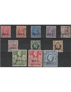 1943-1947 - Occupazioni Straniere delle Colonie M.E.F. la serie con sovrastampa "MEF" Cat. € 140 (U)