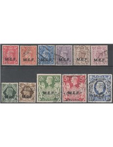 1943-1947 -Occupazioni Straniere MEF. F.lli di Gran Bretagna del 1938-1942 con sovr. "MEF" la serie. Cat. € 140 (U)