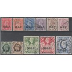 1943-1947 -Occupazioni Straniere MEF. F.lli di Gran Bretagna del 1938-1942 con sovr. "MEF" la serie. Cat. € 140 (U)