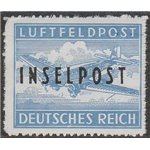 1944 - Occup. tedesca dell'Egeo F.llo con sovrast. in nero di Rodi "INSELPOST" perforato a zig zag Cat. € 325 (**)
