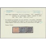1951 - Libia Regno Indipendente Emissione per la Cirenaica con sovr. "LIBYA" Cat. € 800 (**)
