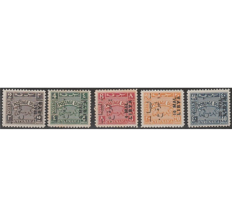 1951 - Libia per la Tripolitania la serie con sovrastampa in MAL Cat. € 300 (**)