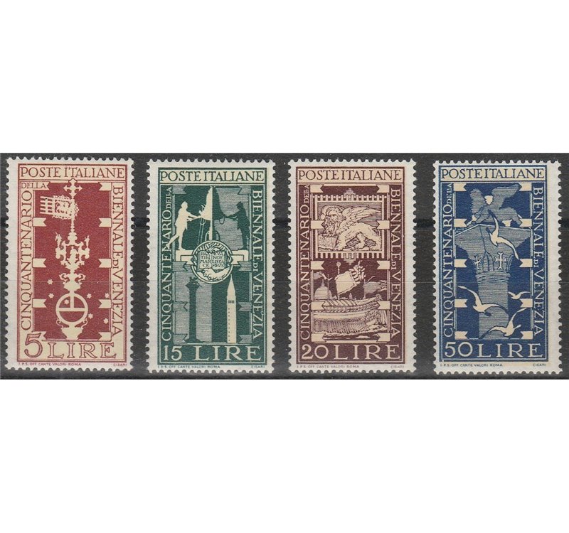 Italia 1949 - Biennale di Venezia, la serie. Cat. € 100 (**)